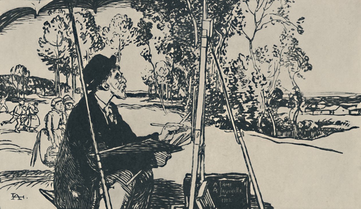 Ogrodnik, 1919 autorstwa Auguste Louis Lepère