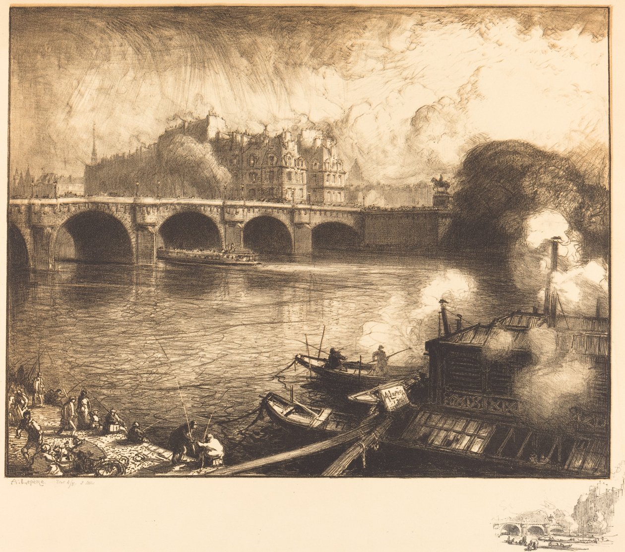 Nowy most autorstwa Auguste Lepere