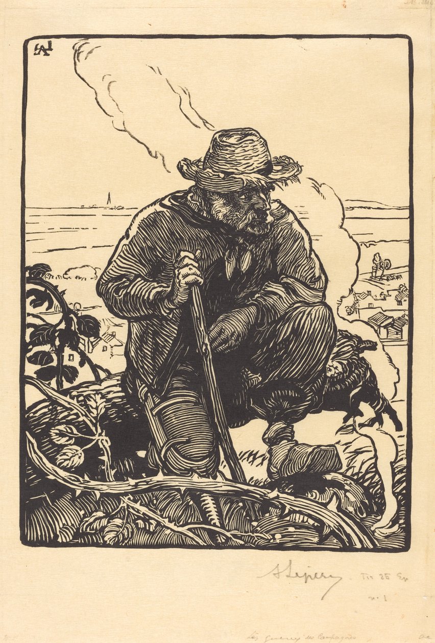 Żebrak wsi autorstwa Auguste Lepere