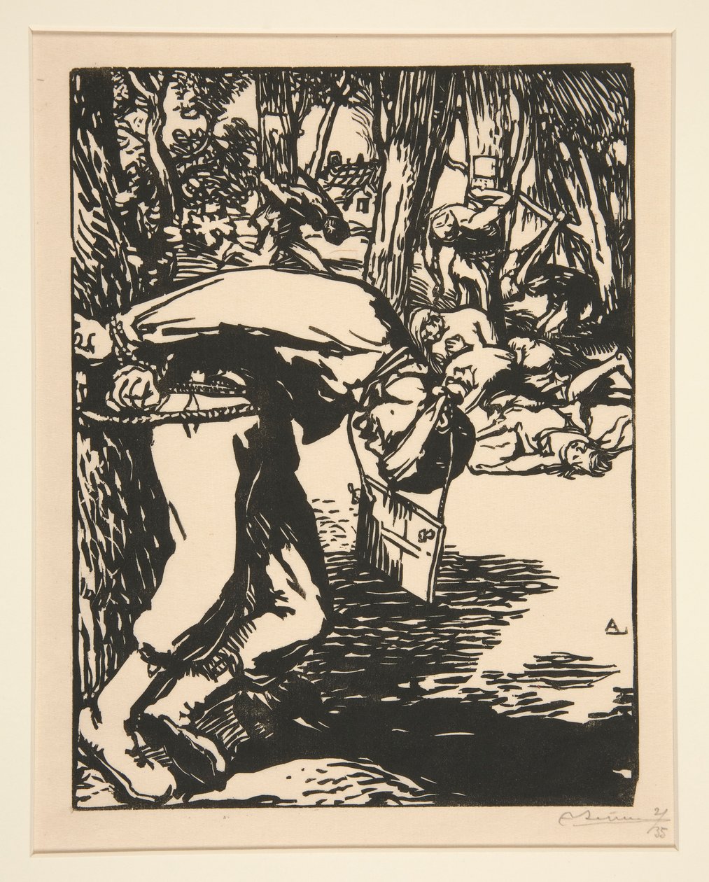 The Franks-Tireurs (Sharpshooters), z Wojny 1914, seria pierwsza, nr. 11 autorstwa Auguste Lepere