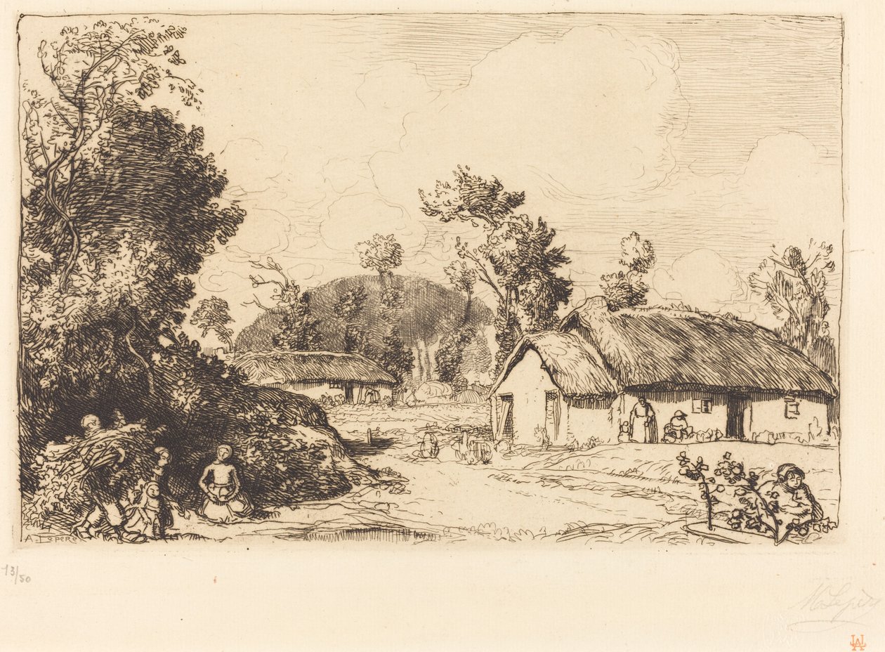 Rozrywka odpoczynku, Vendee autorstwa Auguste Lepere