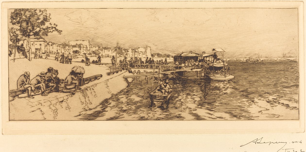 Molo Bercy (Embarcadere, Quai de Bercy) autorstwa Auguste Lepere