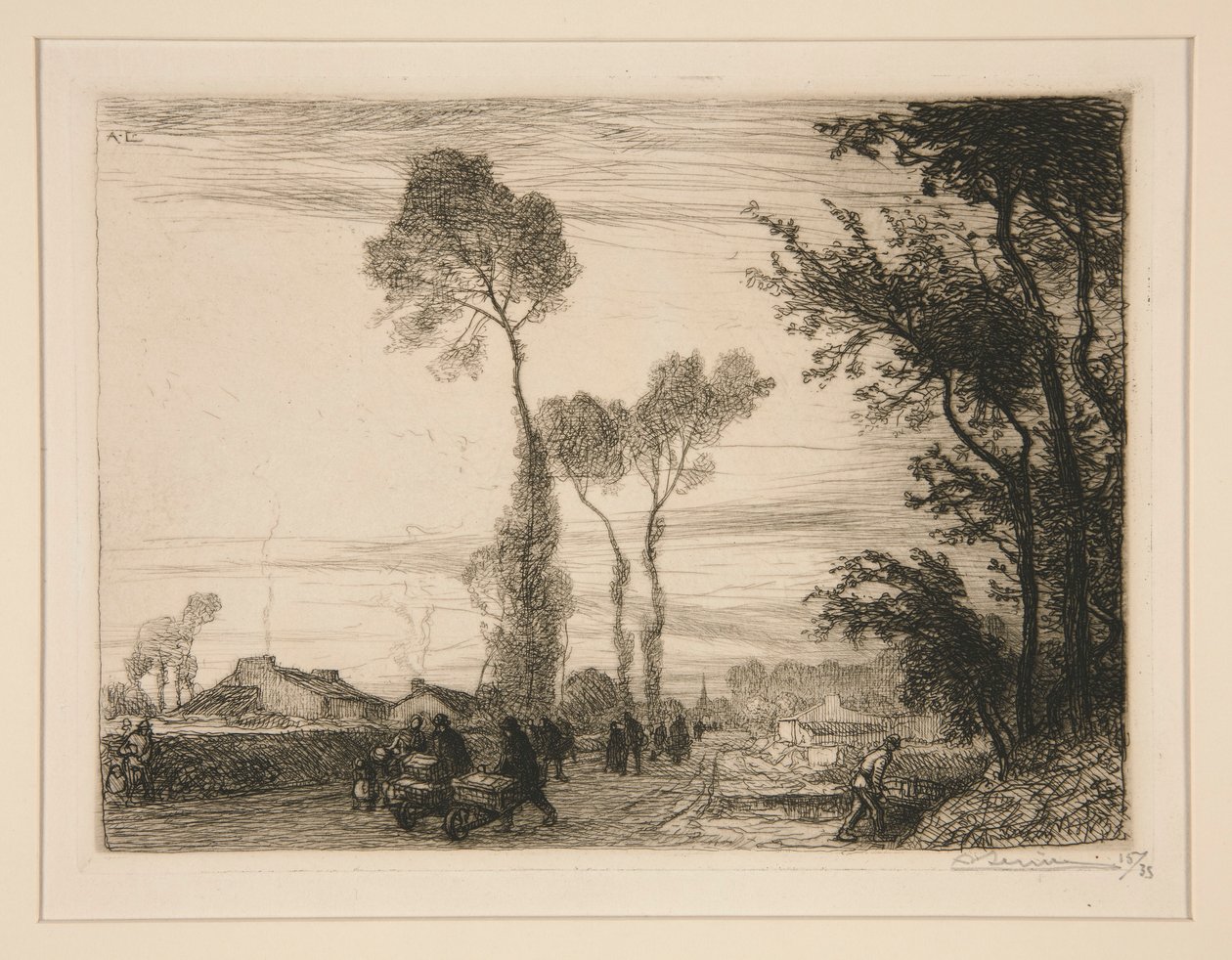 Wróciłeś z rynku? (Saint-Jean-de-Monts) (Powrót z rynku [Saint-Jean-de-Monts]) autorstwa Auguste Lepere