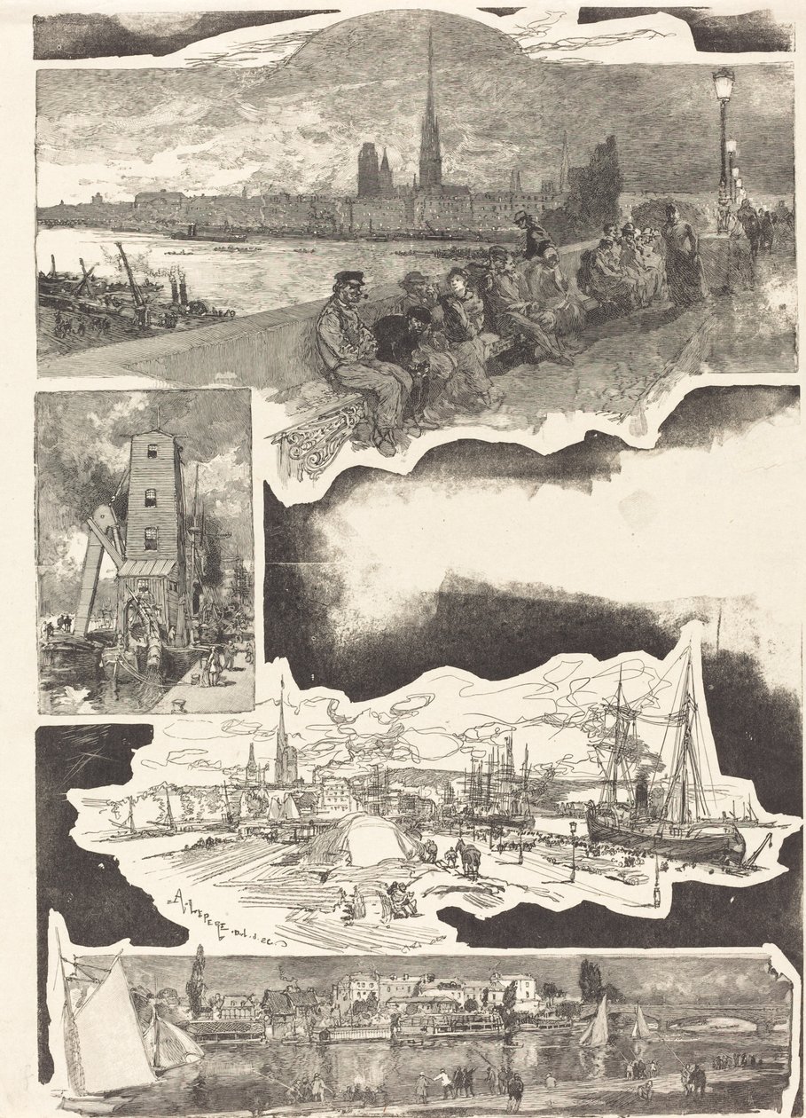 Rouen autorstwa Auguste Lepere