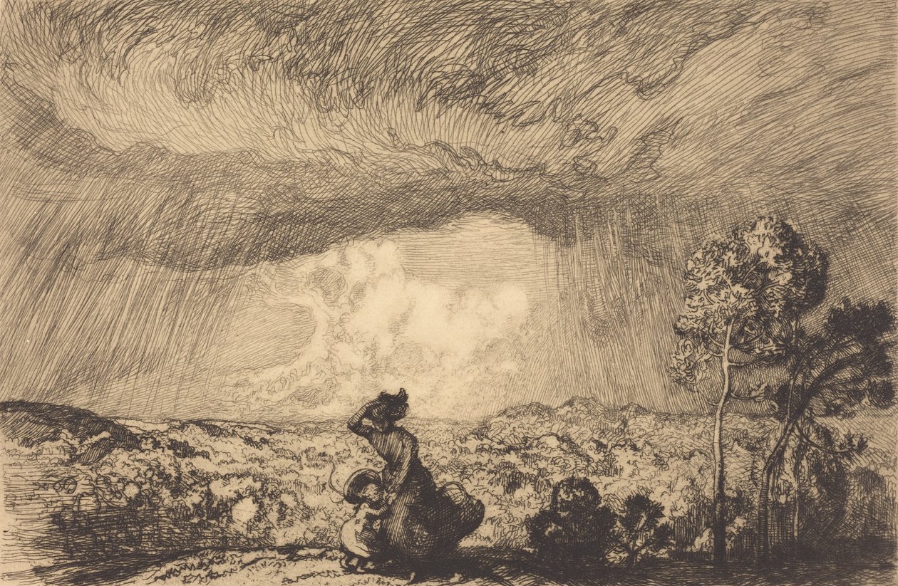Burza na wydmie, Vendee Burza na wydmie, Vendee. autorstwa Auguste Lepere