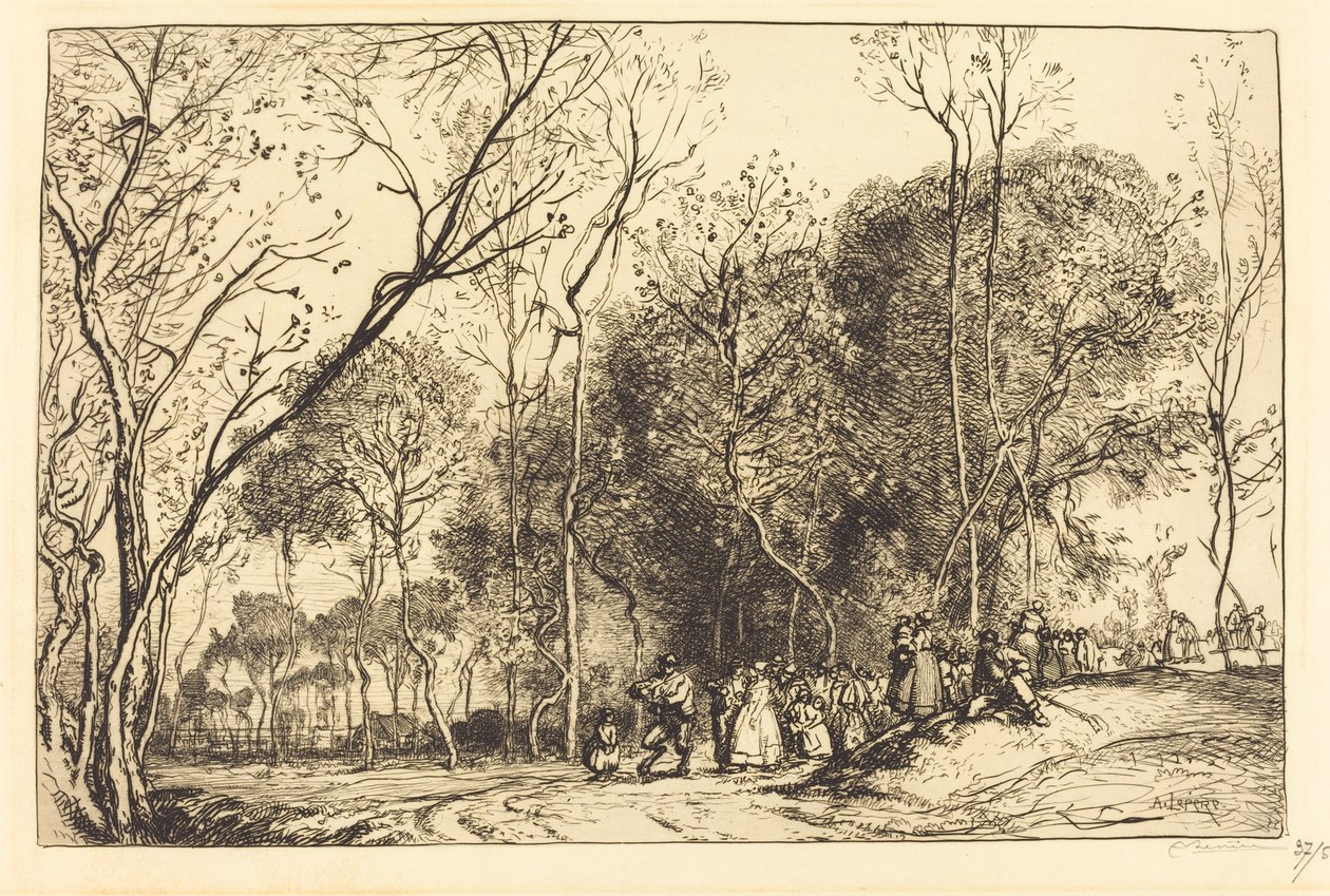 Lato w Saint-Martin, minione zaślubiny autorstwa Auguste Lepere