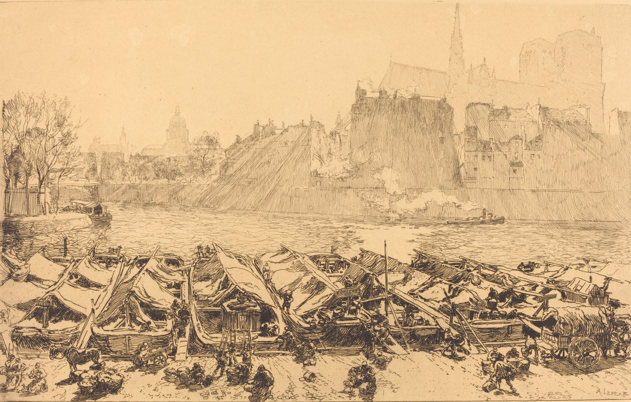 Wielki Rynek Jabłkowy Wielki Rynek Jabłkowy, 1891. autorstwa Auguste Lepere