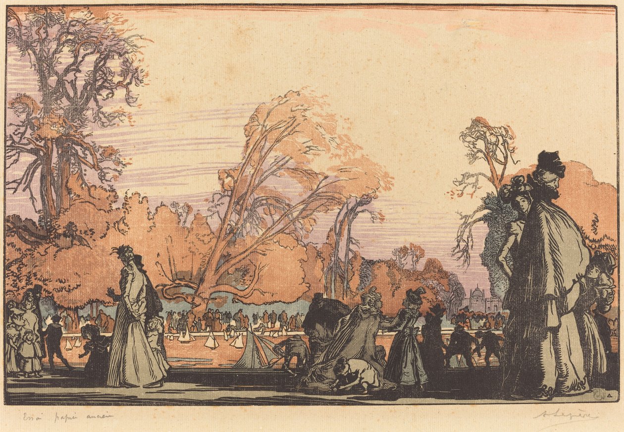 Staw w Tuileries autorstwa Auguste Lepere