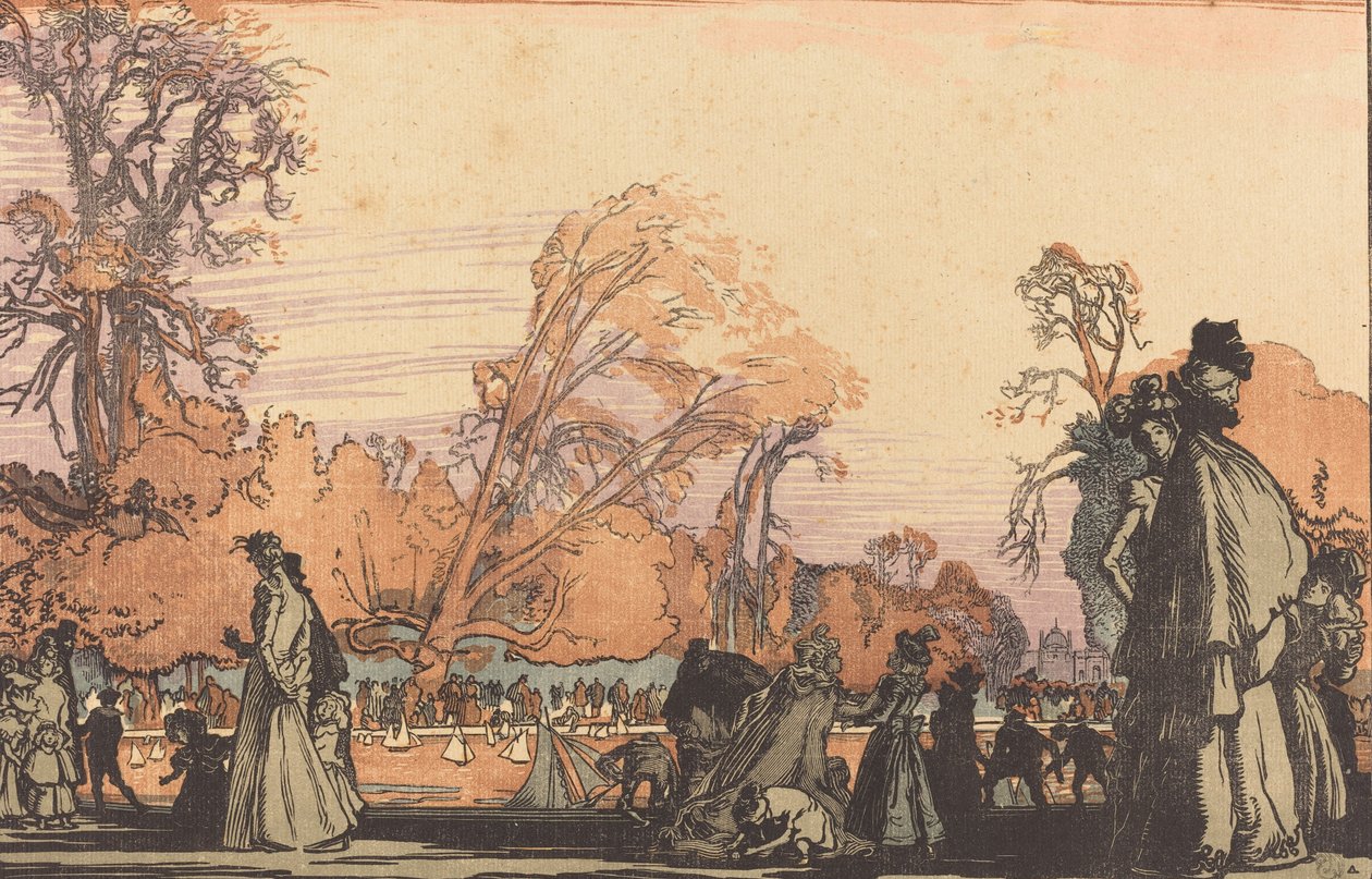 Staw w Tuileries, 1898. autorstwa Auguste Lepere