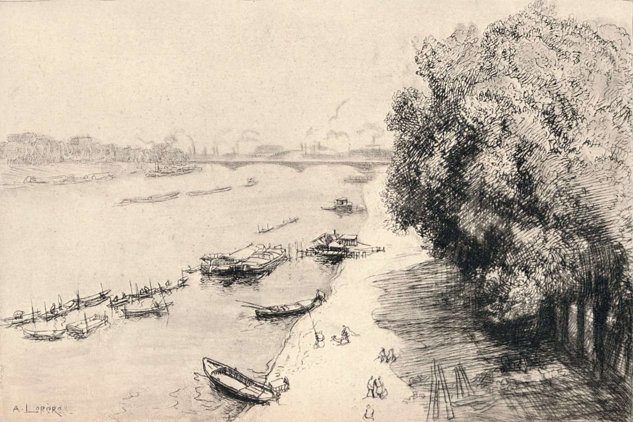 Sekwana w Pont National, 1915 autorstwa Auguste Louis Lepère