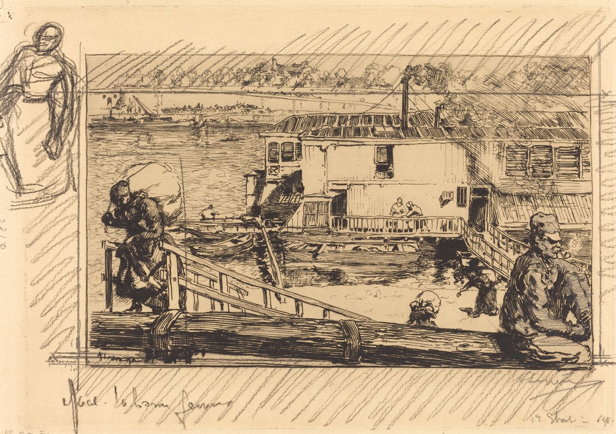 Pralnia Pralnia, 1891. autorstwa Auguste Lepere