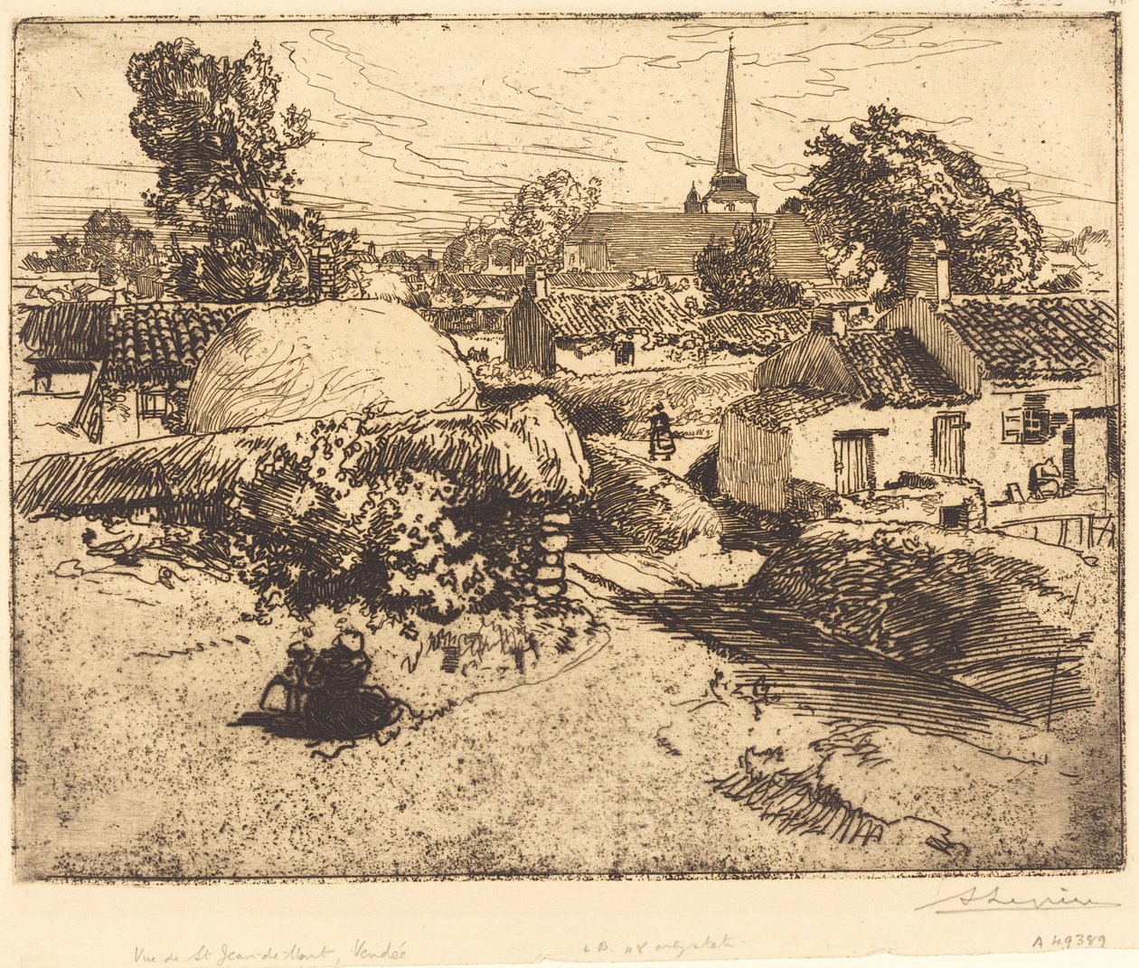 Widok na St.-Jean-de-Mont, Vendee autorstwa Auguste Lepere