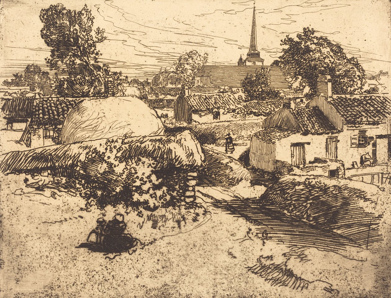 Widok St.-Jean-de-Mont, Vendee Widok St.-Jean-de-Mont, Vendee, 1892. autorstwa Auguste Lepere
