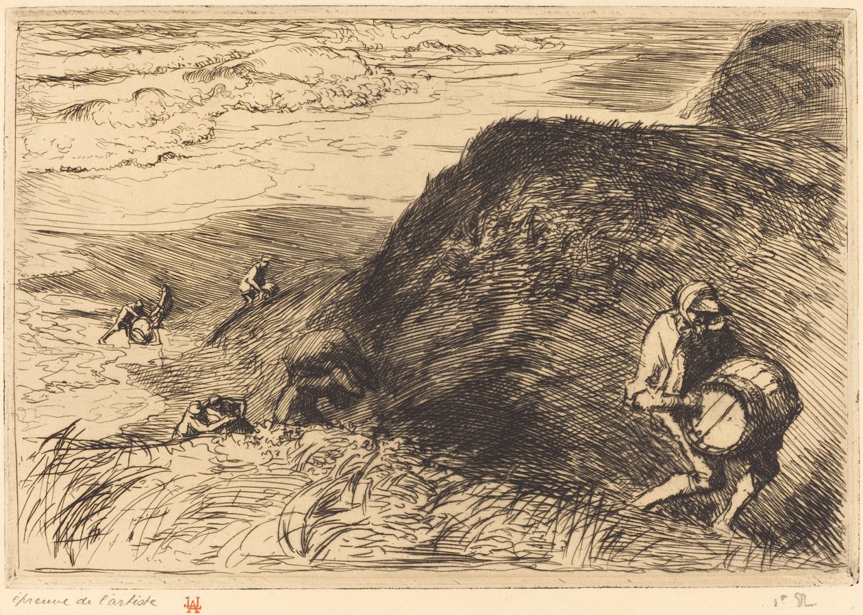 Wreckers, Saint-Jean-de-Monts (Złodzieje wraków, Saint-Jean-de-Monts) autorstwa Auguste Lepere