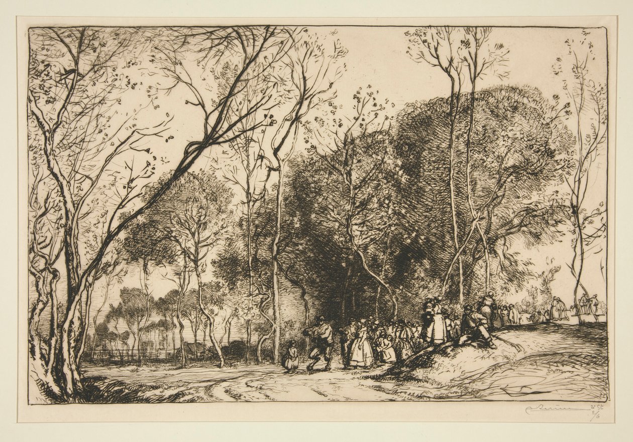 ?t? de la Saint-Martin, la noce qui passe (Lato w Saint-Martin, minione zaślubiny) autorstwa Auguste Lepere