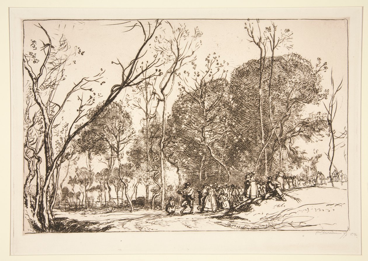 ?t? de la Saint-Martin, la noce qui passe (Lato Saint-Martin, minione zaślubiny) autorstwa Auguste Lepere