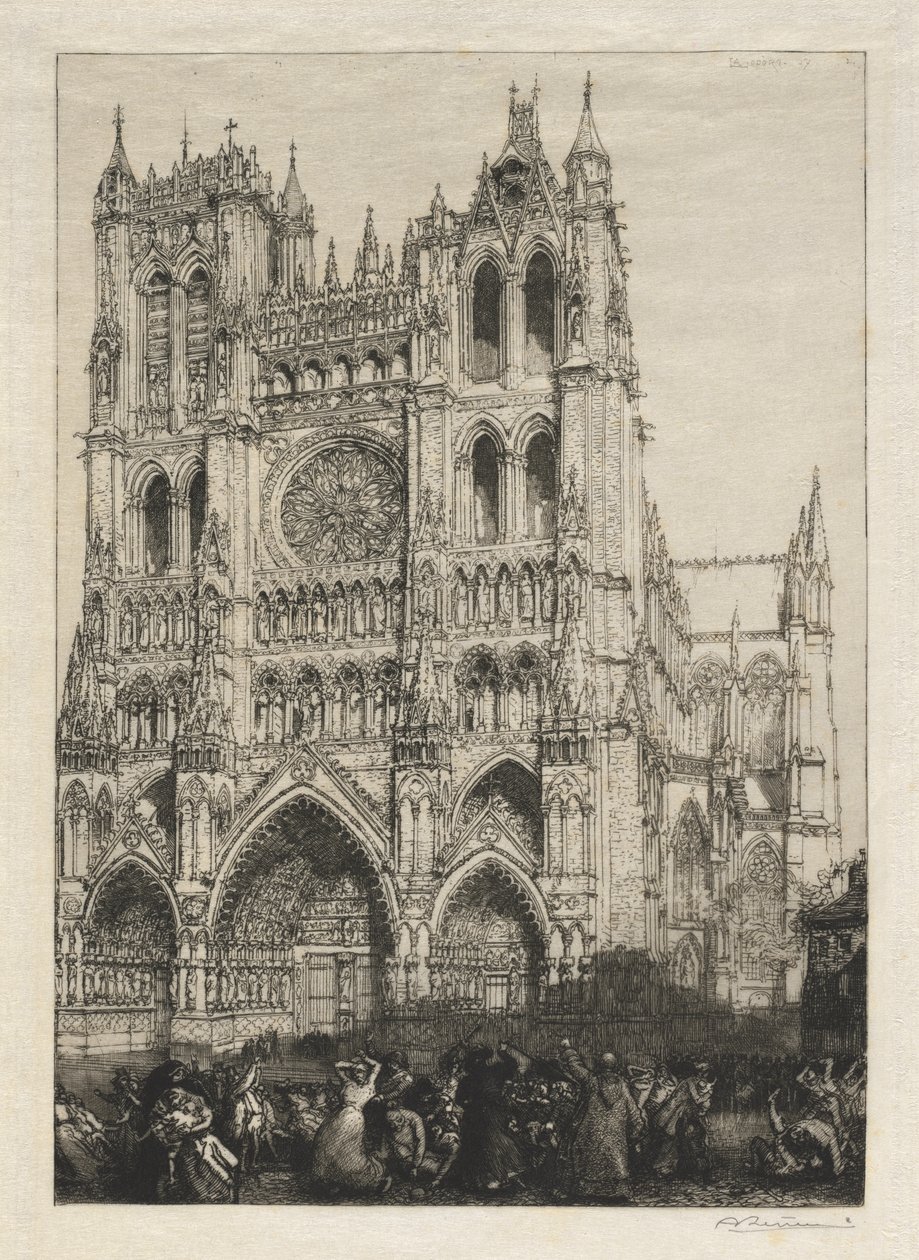 Katedra w Amiens, Dzień Inwentaryzacji autorstwa Auguste Louis Lepère