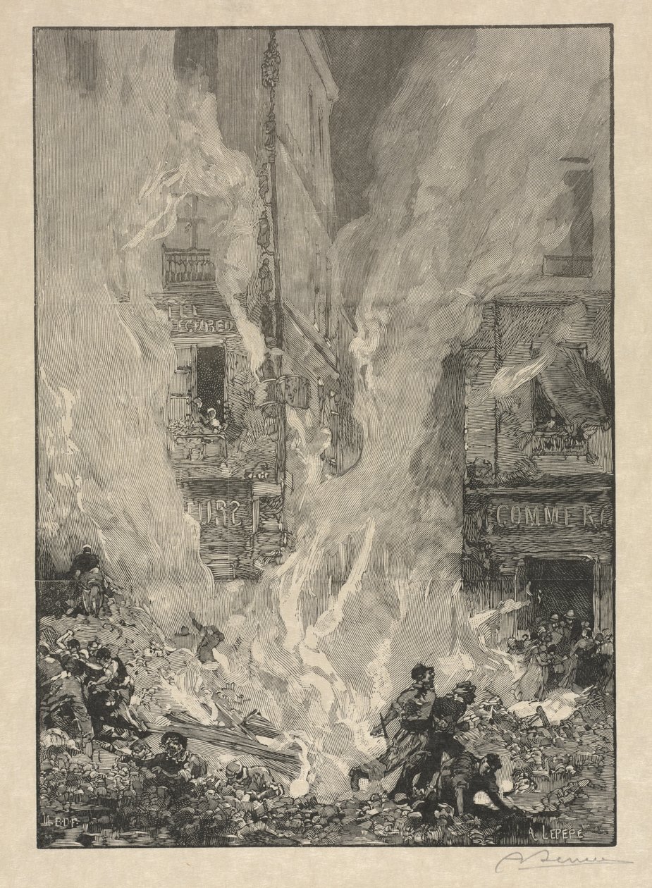 [Pożar miasta] autorstwa Auguste Louis Lepère