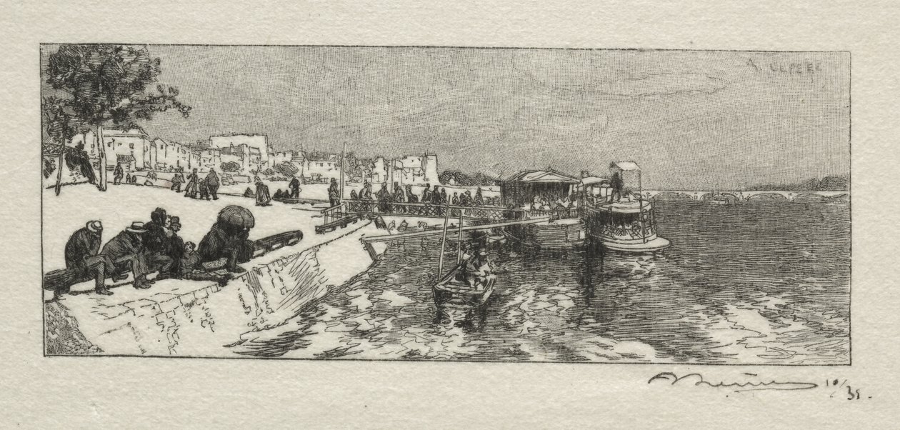 Molo w Bercy autorstwa Auguste Louis Lepère