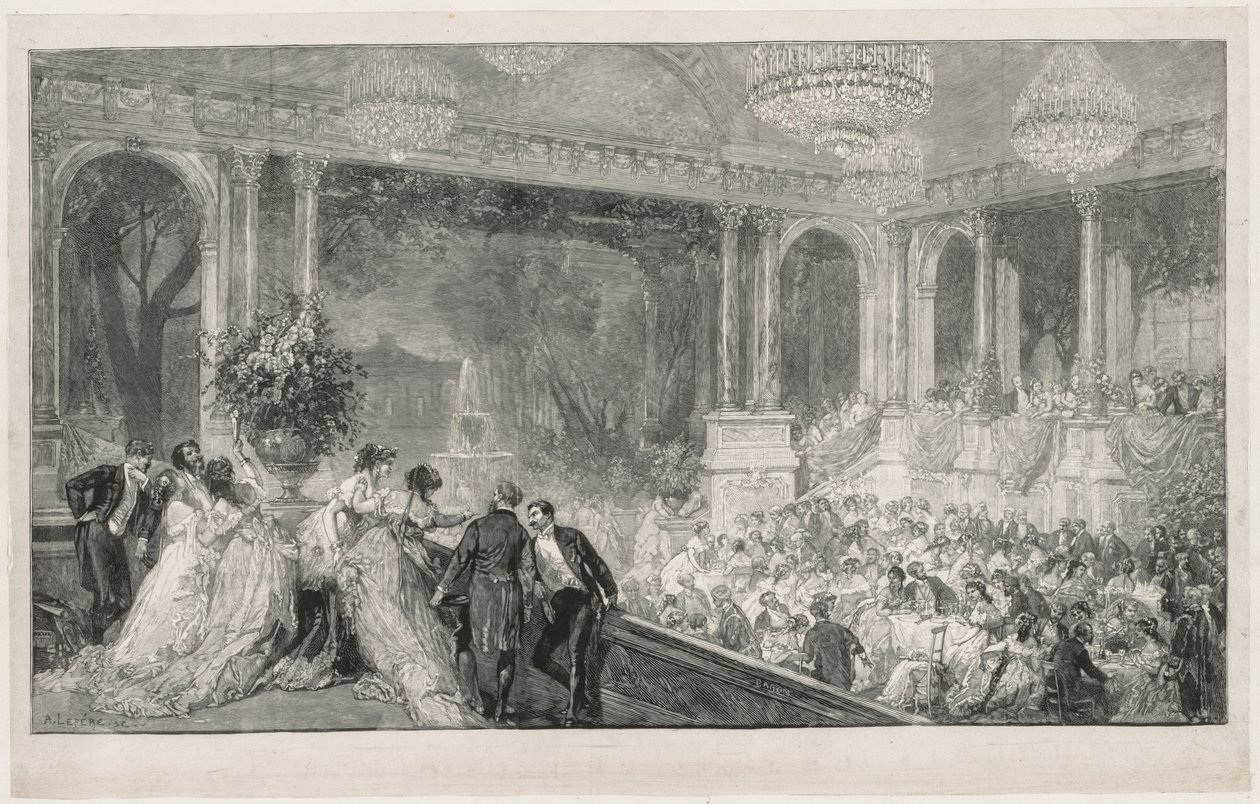 Festiwal w Tuileries autorstwa Auguste Louis Lepère