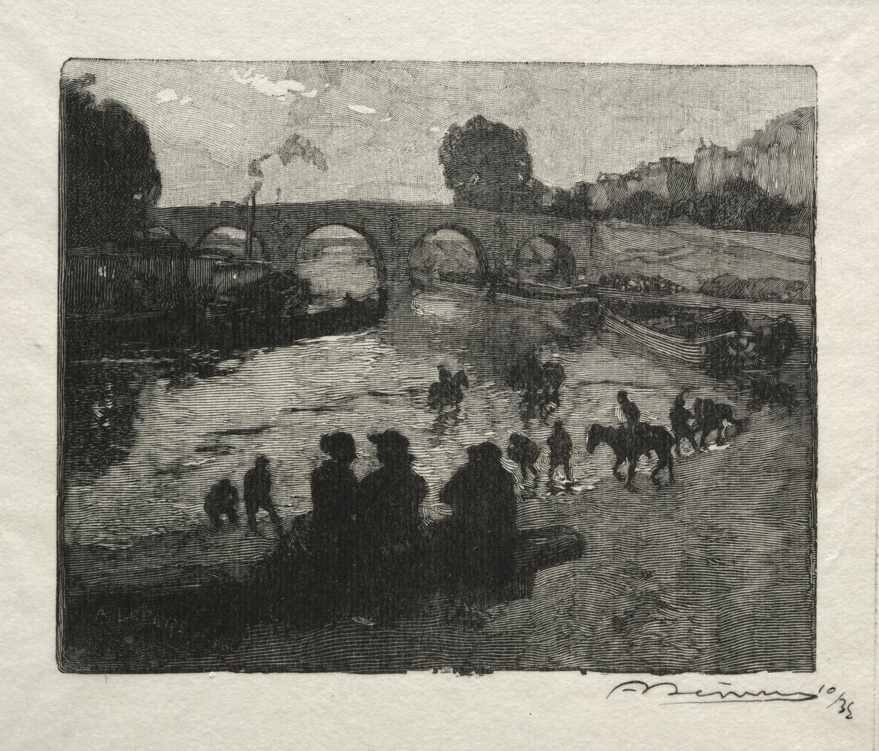 Kąpielisko Pont Marie autorstwa Auguste Louis Lepère