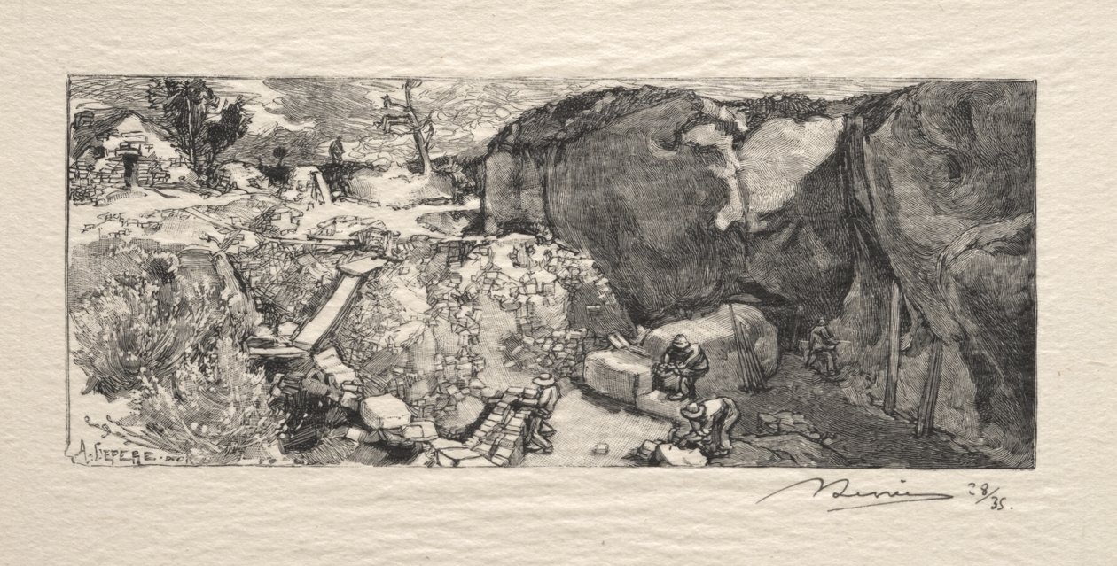 Kamieniołom piaskowca autorstwa Auguste Louis Lepère