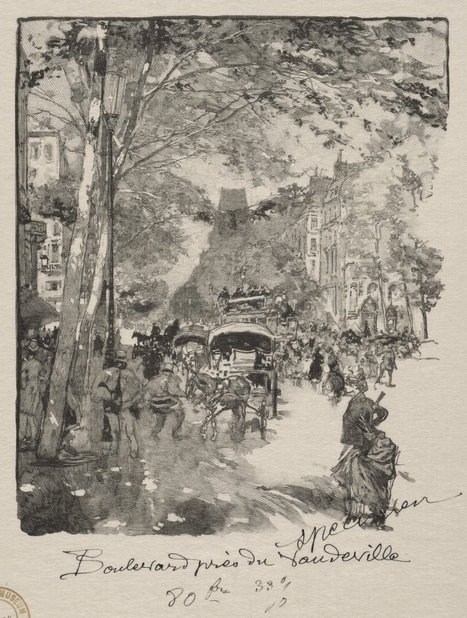 Bulwar pod Wodewilem autorstwa Auguste Louis Lepère