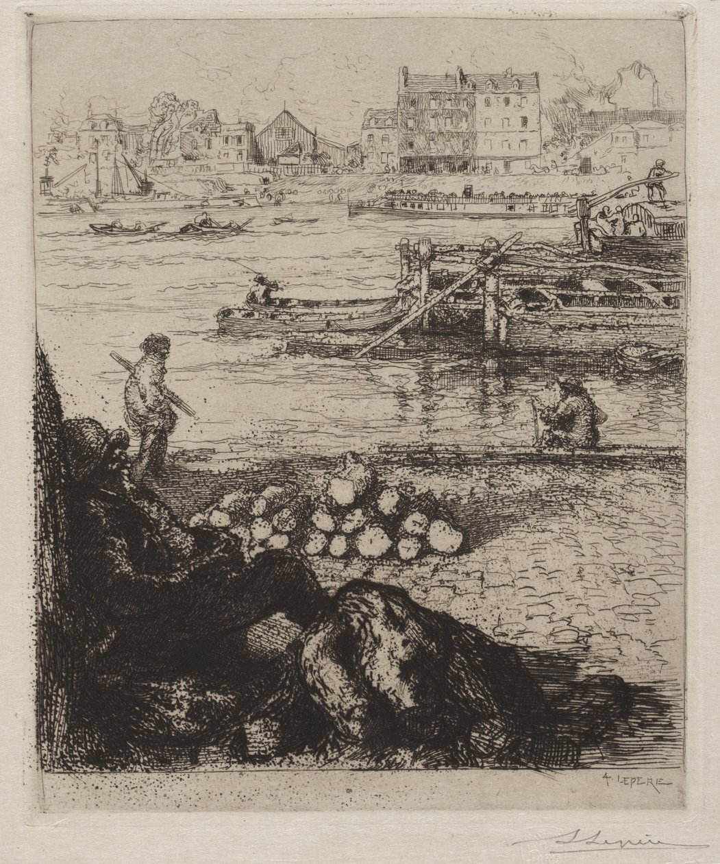 Doker: Quai de la Gare autorstwa Auguste Louis Lepère