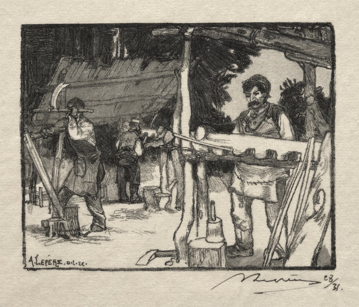 Producent listew autorstwa Auguste Louis Lepère