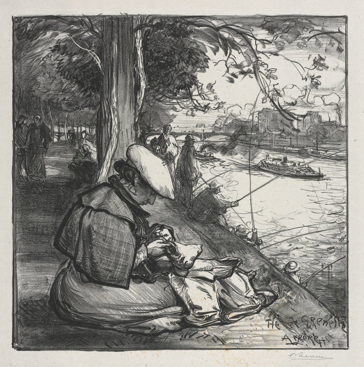 Wyspa Grenelle autorstwa Auguste Louis Lepère