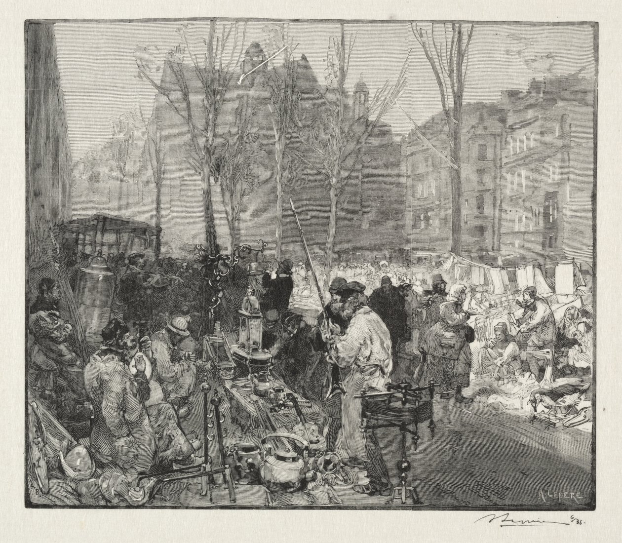 Rynek złomu autorstwa Auguste Louis Lepère