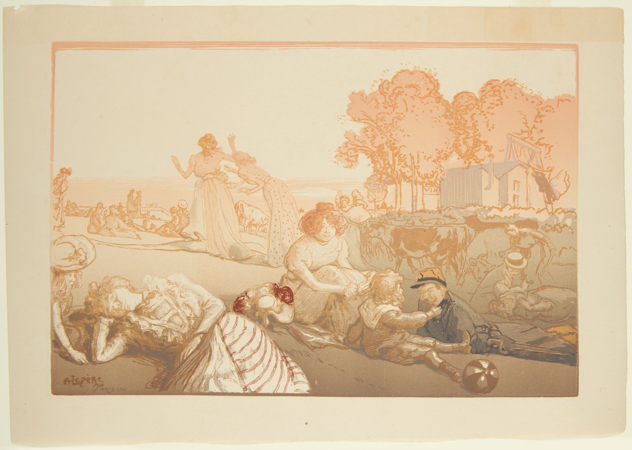 Nowoczesne bukoliki autorstwa Auguste Louis Lepère
