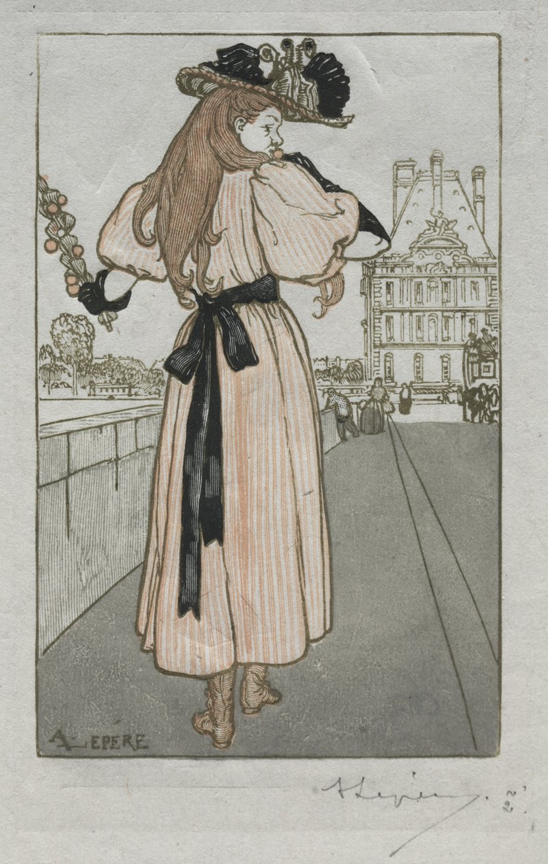 Almanach Paryski, 1897: Wiosna autorstwa Auguste Louis Lepère