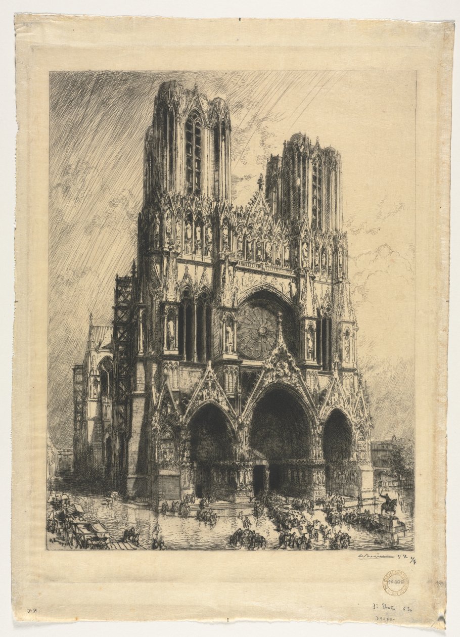 Katedra w Reims autorstwa Auguste Louis Lepère