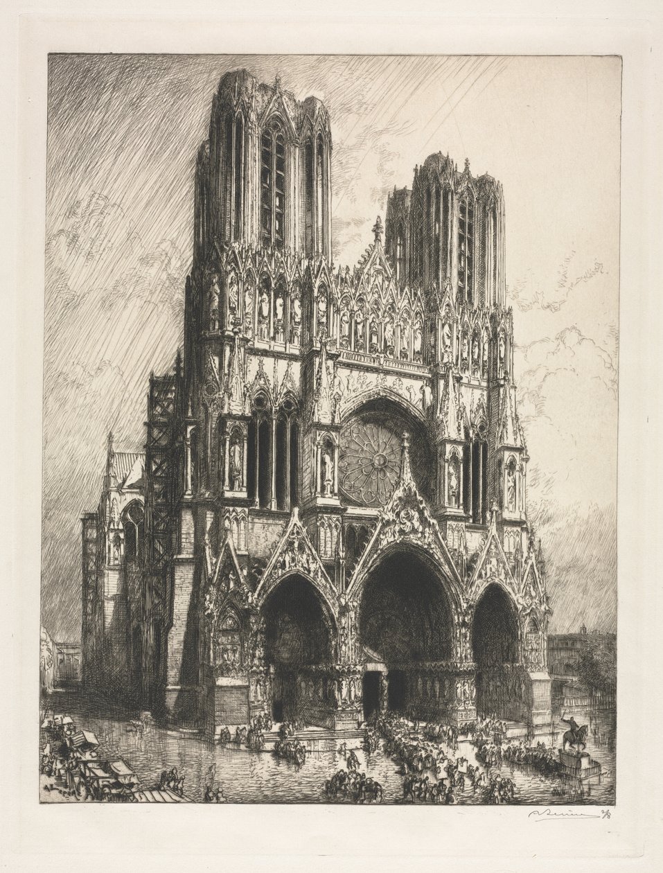 Katedra w Reims autorstwa Auguste Louis Lepère
