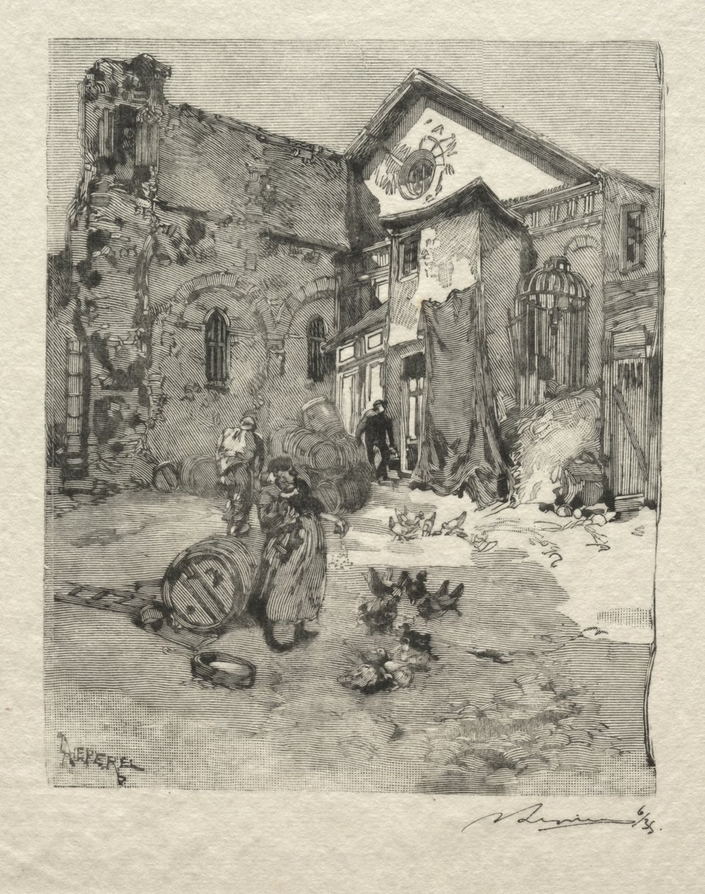 Św. Julian Ubogi: Portal autorstwa Auguste Louis Lepère