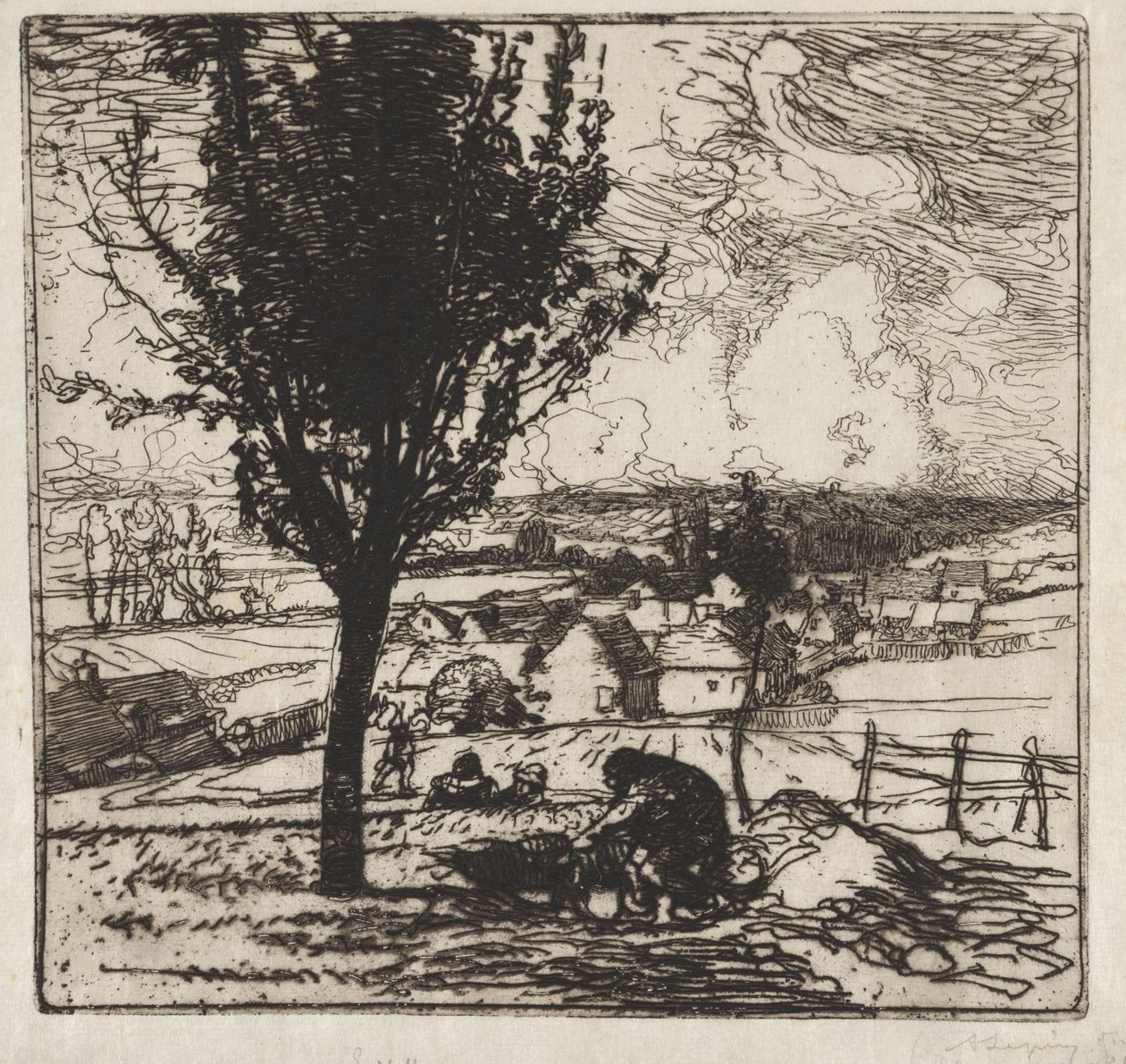 Życzenia Jouy-le-Moutier autorstwa Auguste Louis Lepère
