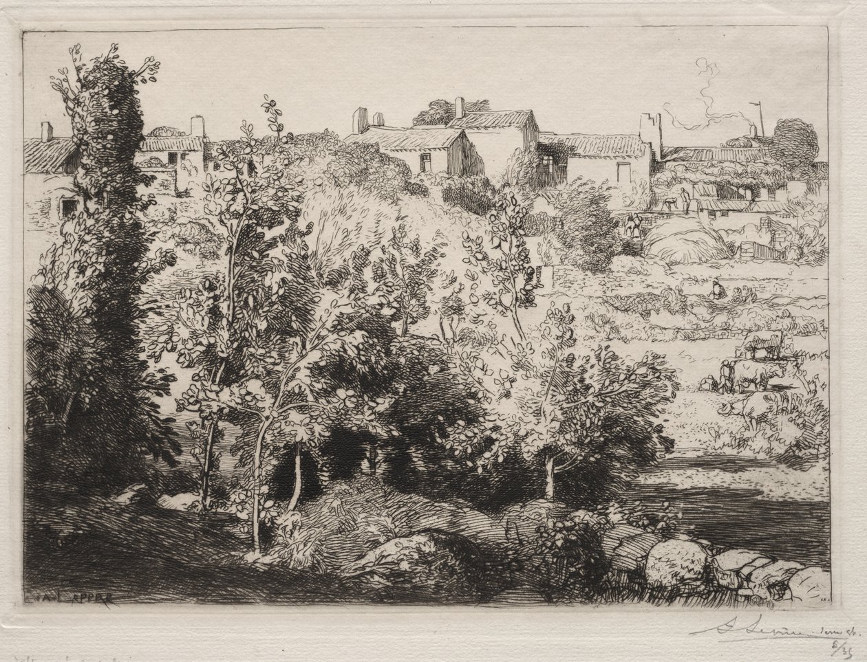 Wioska Meule autorstwa Auguste Louis Lepère