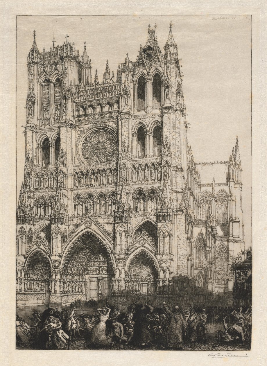 Katedra w Amiens, Dzień Inwentaryzacji autorstwa Auguste Louis Lepère