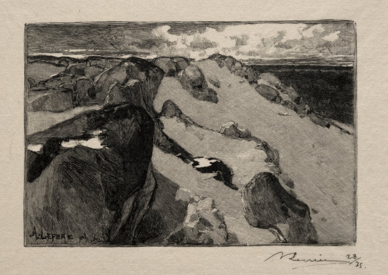 Arbonne, Gros Sablon. autorstwa Auguste Louis Lepère