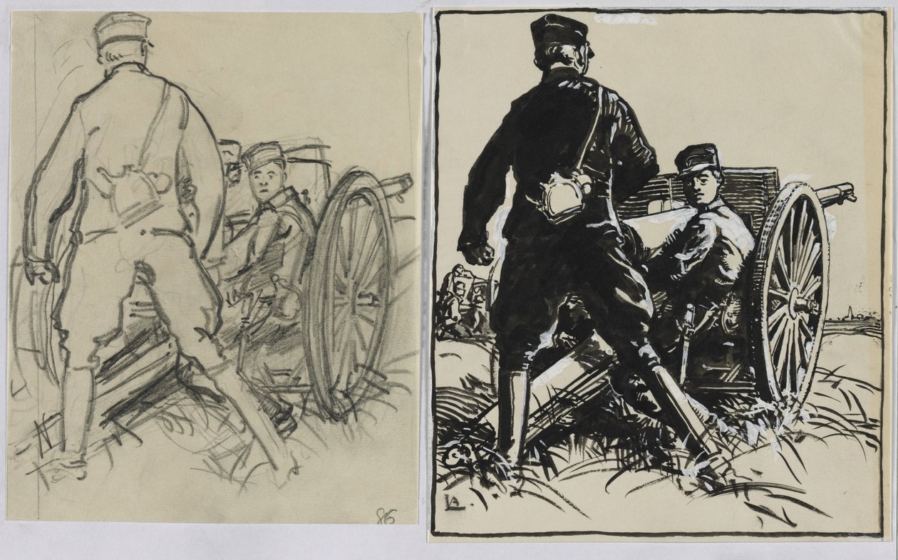 Belgijscy kanonierzy autorstwa Auguste Louis Lepère
