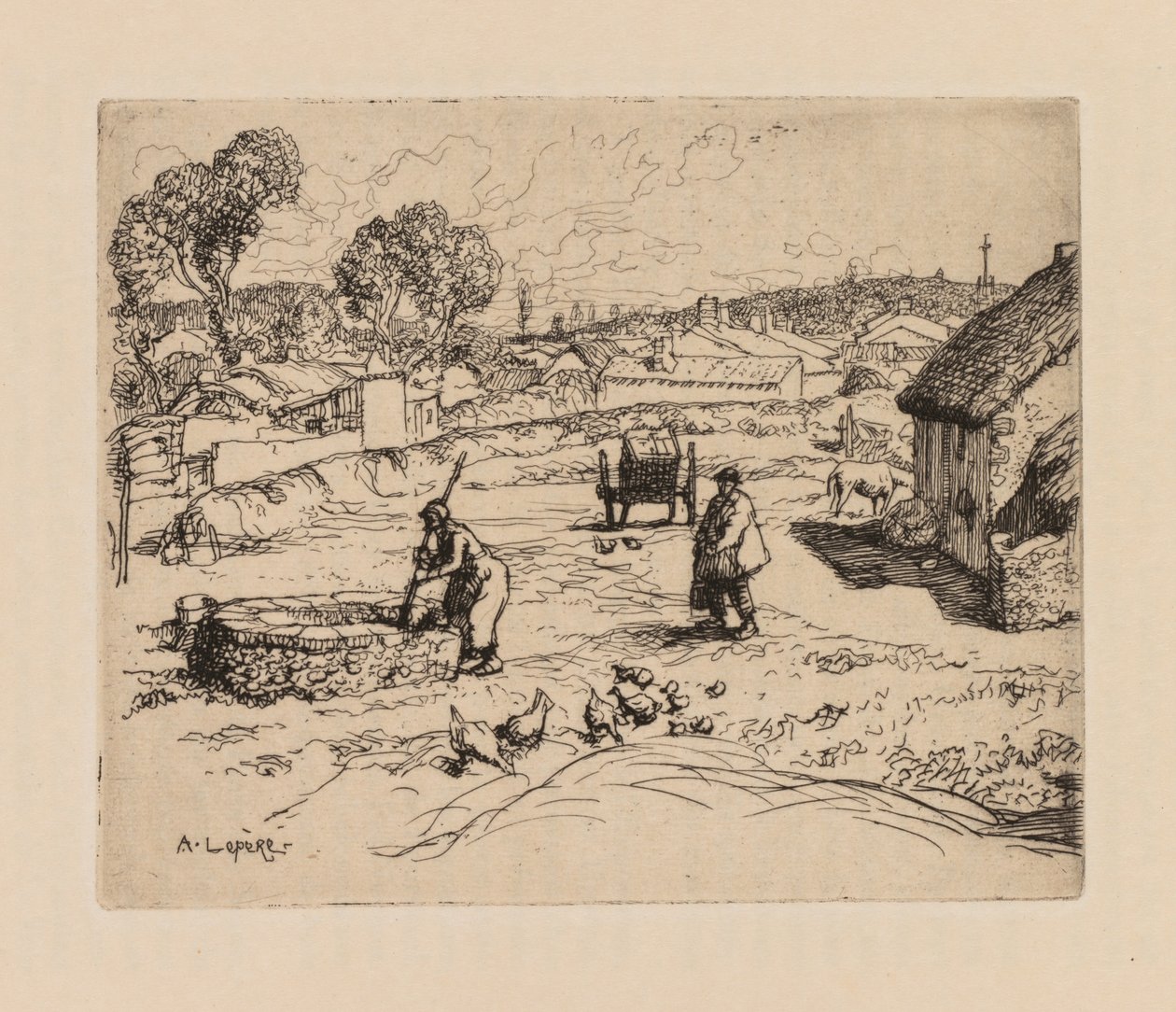 Auguste Lepère: La Masure (Wende) autorstwa Auguste Louis Lepère