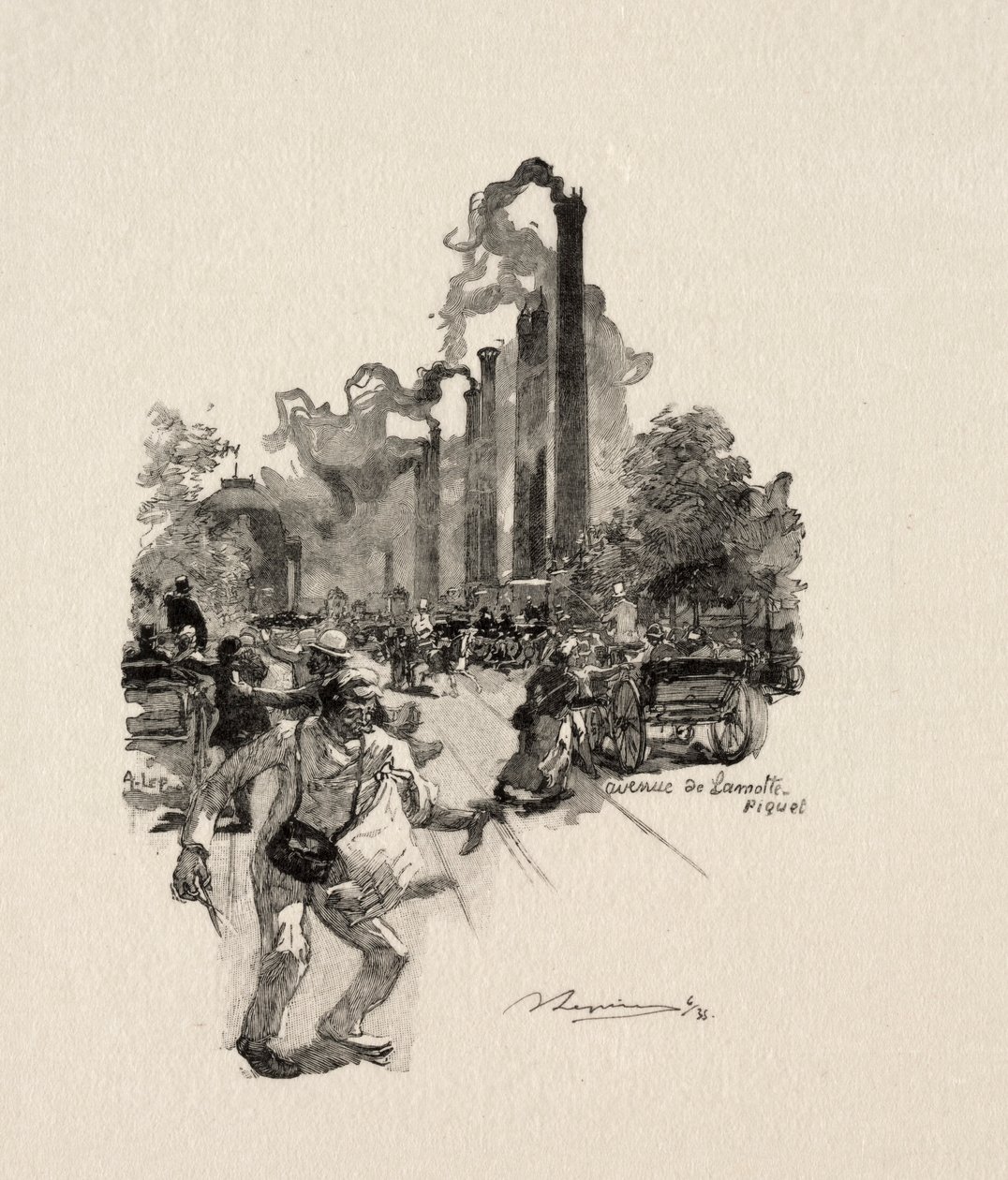 Avenue La Motte-Picquet. autorstwa Auguste Louis Lepère