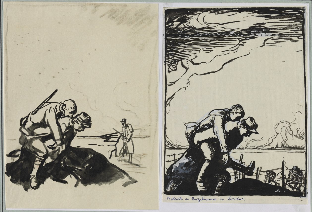 Bitwa pod Rozelieures w Lotaryngii, 1914. autorstwa Auguste Louis Lepère