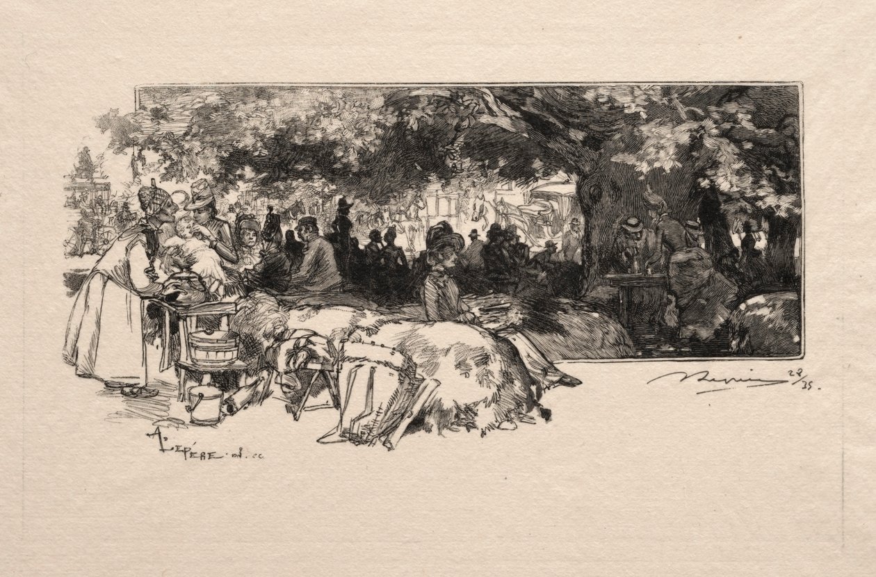 Stołówka Mere Pichard, 1888. autorstwa Auguste Louis Lepère
