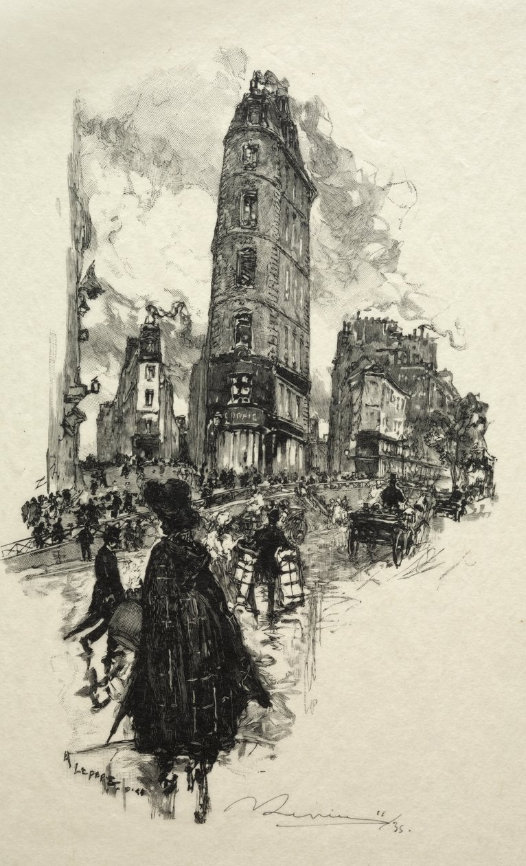 Róg Księżycowej Ulicy autorstwa Auguste Louis Lepère
