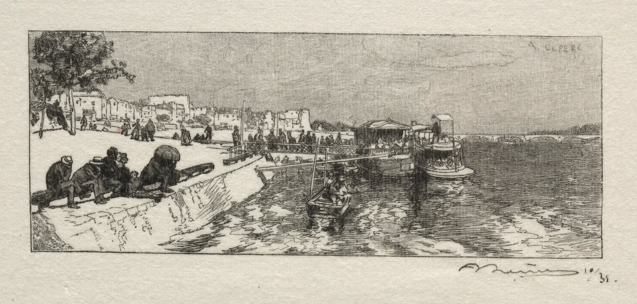 Molo w Bercy. autorstwa Auguste Louis Lepère