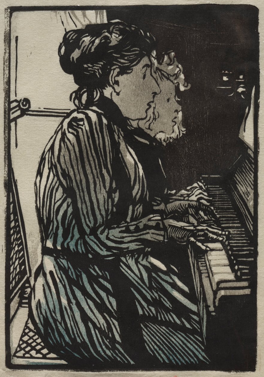 Studium na cztery ręce, 1890. autorstwa Auguste Louis Lepère