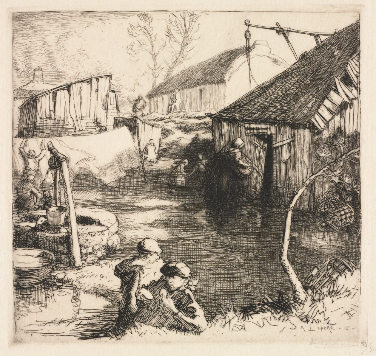 Kwatera rybacka (Saint-Jean-de-Monts) autorstwa Auguste Louis Lepère