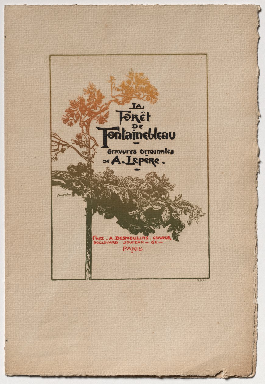 Las Fontainebleau: reklama „Lasu Fontainebleau” autorstwa Auguste Louis Lepère
